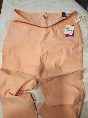 Kim Rogers Peach-Colored Pull-On Trousers